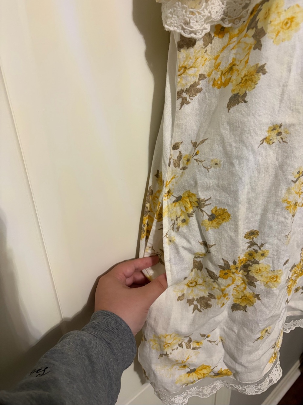 Universal Thread White Sundress with Yellow Floral Print - Picture 3 of 6